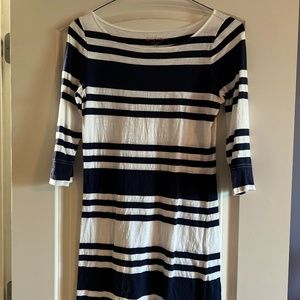 Lilly Pulitzer Navy Blue and White Striped Dress